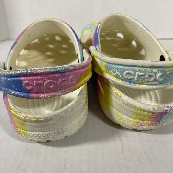 Crocs TieDye Pastel Colors Lightweight Comfort Clog Classic Croc Sz M 5 W 7 - Picture 7 of 12